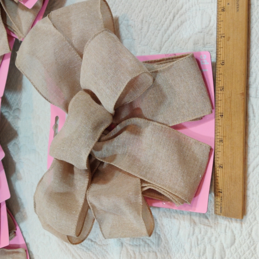 Celebrate It Easter Natural Burlap Bows - Picture 8 of 9
